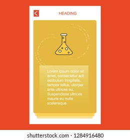 Beaker mobile vertical banner design design. Vector