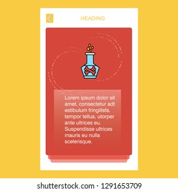 Beaker mobile vertical banner design design. Vector