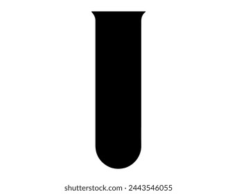 Beaker silhouette vector art white background