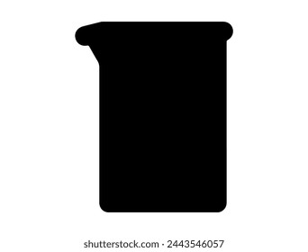Beaker silhouette vector art white background