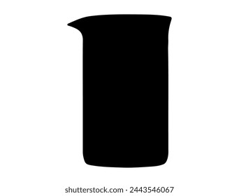 Fondo blanco del arte del vector de la silueta del vaso