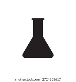 Beaker silhouette vector flat illustration design on white background