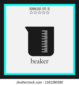 beaker sketch vector icon