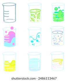 beaker, test tube, flasks, Chemistry and science laboratory equipment