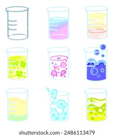 beaker, test tube, flasks, Chemistry and science laboratory equipment