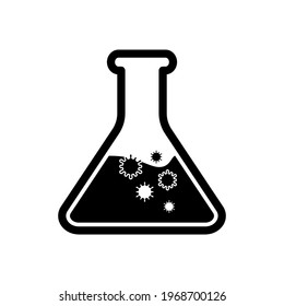 beaker vector. Chemical bottle icon on blank background. eps 10