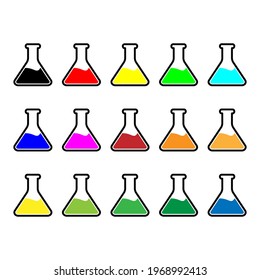 vector portador. Icono de botella química en el fondo en blanco. Pasos 10