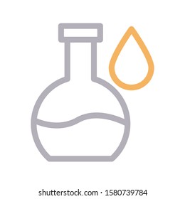beaker vector color line icon 
