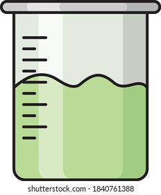 beaker vector colour line icon 