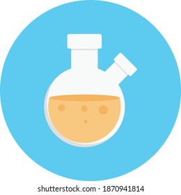 beaker vector flat colour icon