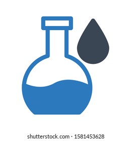 beaker vector glyph color icon  