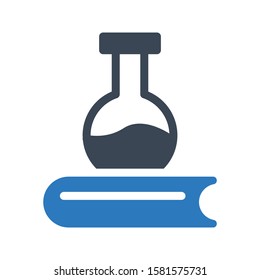 beaker vector glyph color icon 