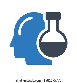 beaker vector glyph color icon 