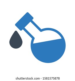 beaker vector glyph color icon 