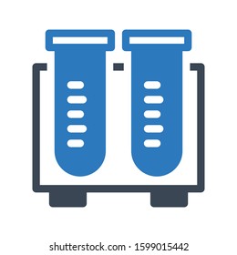 beaker vector glyph color icon 