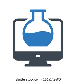 beaker vector glyph color icon 