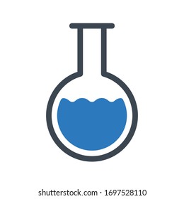 beaker vector glyph color icon 