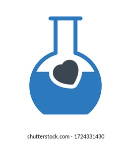 beaker vector glyph color icon 