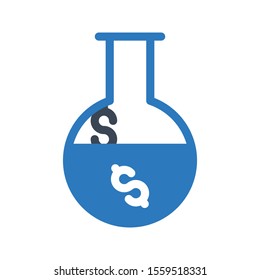 beaker vector glyph colour icon 