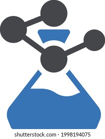 beaker vector glyph colour icon