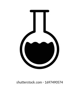 beaker vector glyph flat icon 