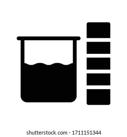 beaker vector glyph flat icon 