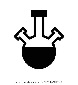 beaker vector glyph flat icon 