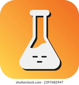Beaker Vector Glyph Gradient Background Icon For Personal And Commercial Use.
