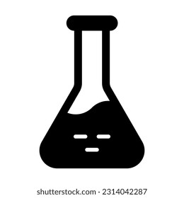 Beaker Vector Glyph Icon For Personal And Commercial Use.
