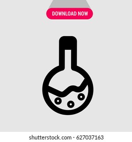 Beaker Vector Icon, The medicine-glass symbol. Simple, modern flat vector illustration for mobile app, website or desktop app 