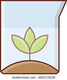 ilustración de beaker Vector en un fondo transparente. Símbolos de calidad superior.Icono de color plano de línea vectorial para el concepto y el diseño gráfico.
