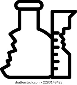 beaker  Vector illustration on a transparent background. Premium quality symmbols. Thin line vector icons for concept and graphic design. 
