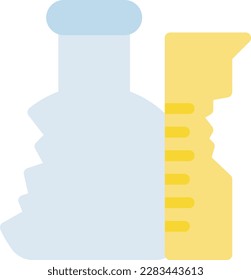 beaker Vector illustration on a transparent background. Premium quality symmbols. Line Color vector icons for concept and graphic design.