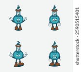 beaker vector illustration on white background. Perfect for advertising, stickers, wallpapers