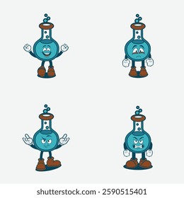 beaker vector illustration on white background. Perfect for advertising, stickers, wallpapers