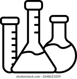 Beaker Vector Line Icon Design