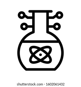 beaker vector thin line icon 