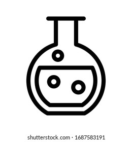 beaker vector thin line icon 