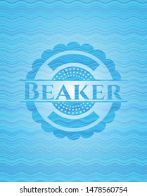 Beaker water wave emblem background. Vector Illustration. Detailed.