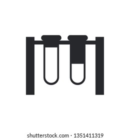 beakers flat vector icon