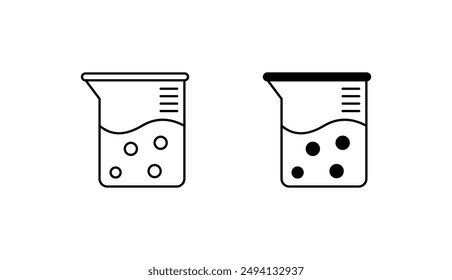 beakers icon design with white background stock illustration