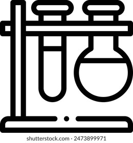 Becher-Symbol. Dünnes lineares Design isoliert auf weißem Hintergrund