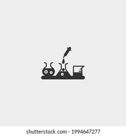 Beakers vector icon for web and design