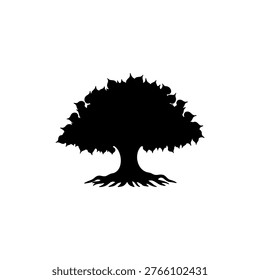 Beal tree silhouette icon vector illustration.


