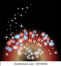 Beam background with stars