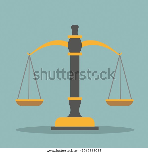 Beam Balance Judges Gavel On Green Stock Vector (Royalty Free ...