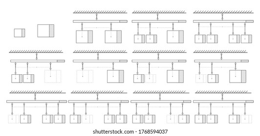 beam and box. it's illustration physics. the picture show the box , beam can use  in test and explain in physic