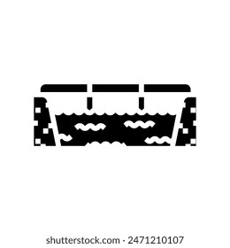 beam bridge glyph icon vector. beam bridge sign. isolated symbol illustration