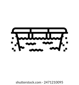 beam bridge line icon vector. beam bridge sign. isolated contour symbol black illustration