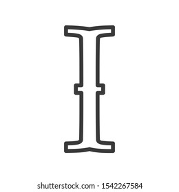 An I Beam cursor for inserting text in simple vector style